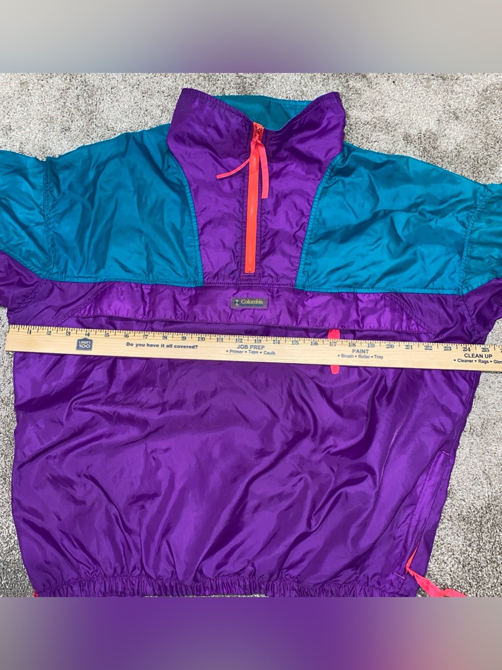 Vintage Columbia Sportswear 90s Color Block Pullover Windbreaker 1/2 Zip Men’s L - Picture 6 of 9